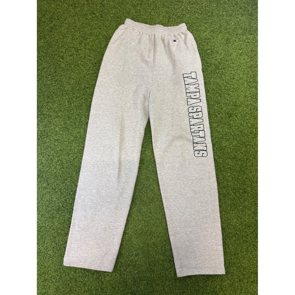 Champion Tampa Spartans Sweatpants Mens Small Gray Eco Authentic Joggers Fleece